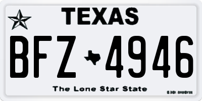 TX license plate BFZ4946