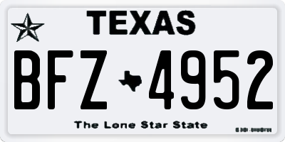 TX license plate BFZ4952