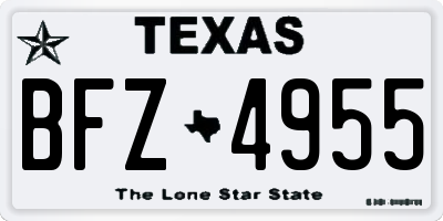 TX license plate BFZ4955