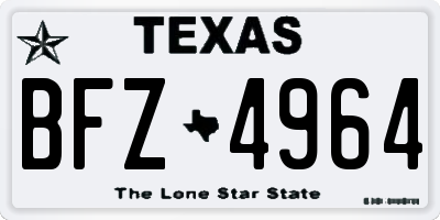 TX license plate BFZ4964
