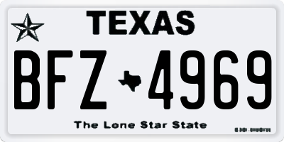 TX license plate BFZ4969