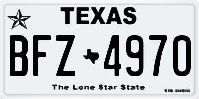 TX license plate BFZ4970