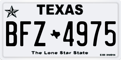 TX license plate BFZ4975