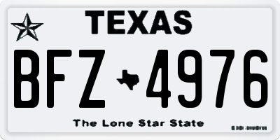 TX license plate BFZ4976
