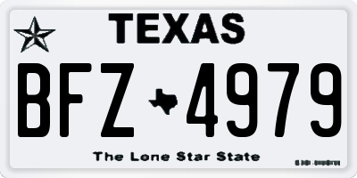 TX license plate BFZ4979
