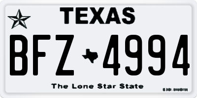 TX license plate BFZ4994