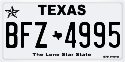 TX license plate BFZ4995