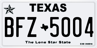 TX license plate BFZ5004