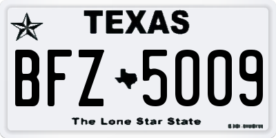 TX license plate BFZ5009