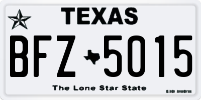 TX license plate BFZ5015