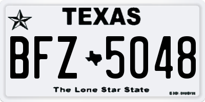 TX license plate BFZ5048