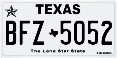 TX license plate BFZ5052