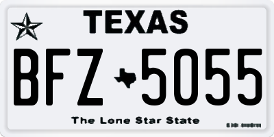 TX license plate BFZ5055