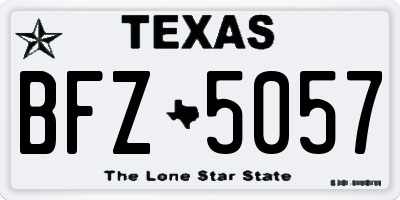 TX license plate BFZ5057