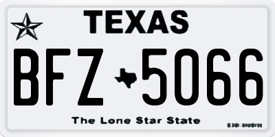 TX license plate BFZ5066