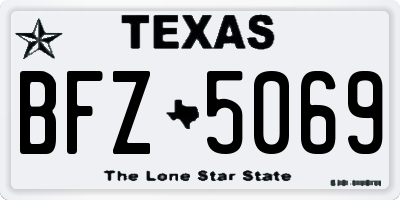 TX license plate BFZ5069