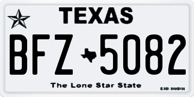 TX license plate BFZ5082