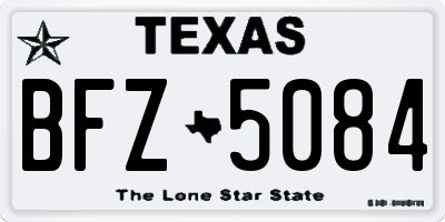 TX license plate BFZ5084