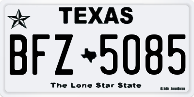 TX license plate BFZ5085