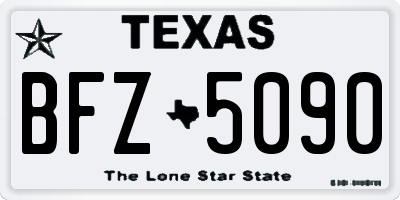 TX license plate BFZ5090