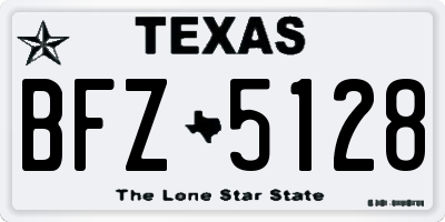 TX license plate BFZ5128