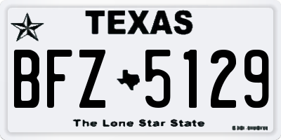 TX license plate BFZ5129