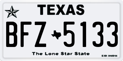 TX license plate BFZ5133