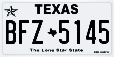 TX license plate BFZ5145