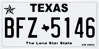 TX license plate BFZ5146