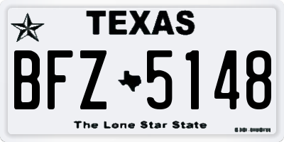 TX license plate BFZ5148