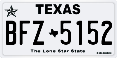 TX license plate BFZ5152