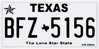 TX license plate BFZ5156