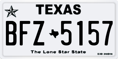 TX license plate BFZ5157