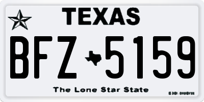 TX license plate BFZ5159