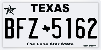 TX license plate BFZ5162