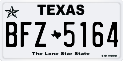 TX license plate BFZ5164