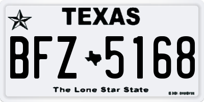 TX license plate BFZ5168