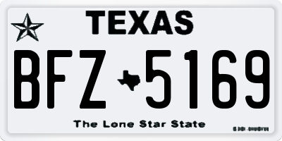 TX license plate BFZ5169