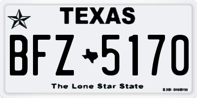 TX license plate BFZ5170