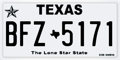 TX license plate BFZ5171