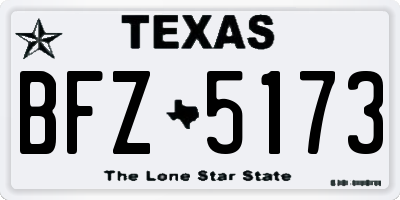 TX license plate BFZ5173