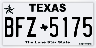 TX license plate BFZ5175