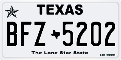 TX license plate BFZ5202