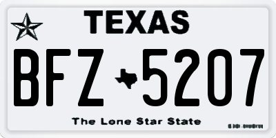 TX license plate BFZ5207