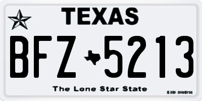 TX license plate BFZ5213