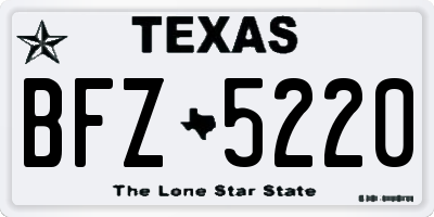 TX license plate BFZ5220