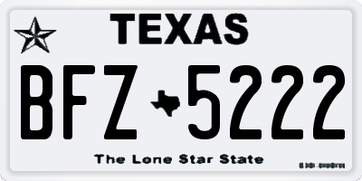 TX license plate BFZ5222