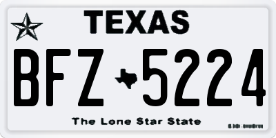 TX license plate BFZ5224