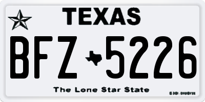 TX license plate BFZ5226