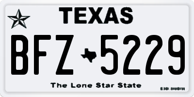 TX license plate BFZ5229